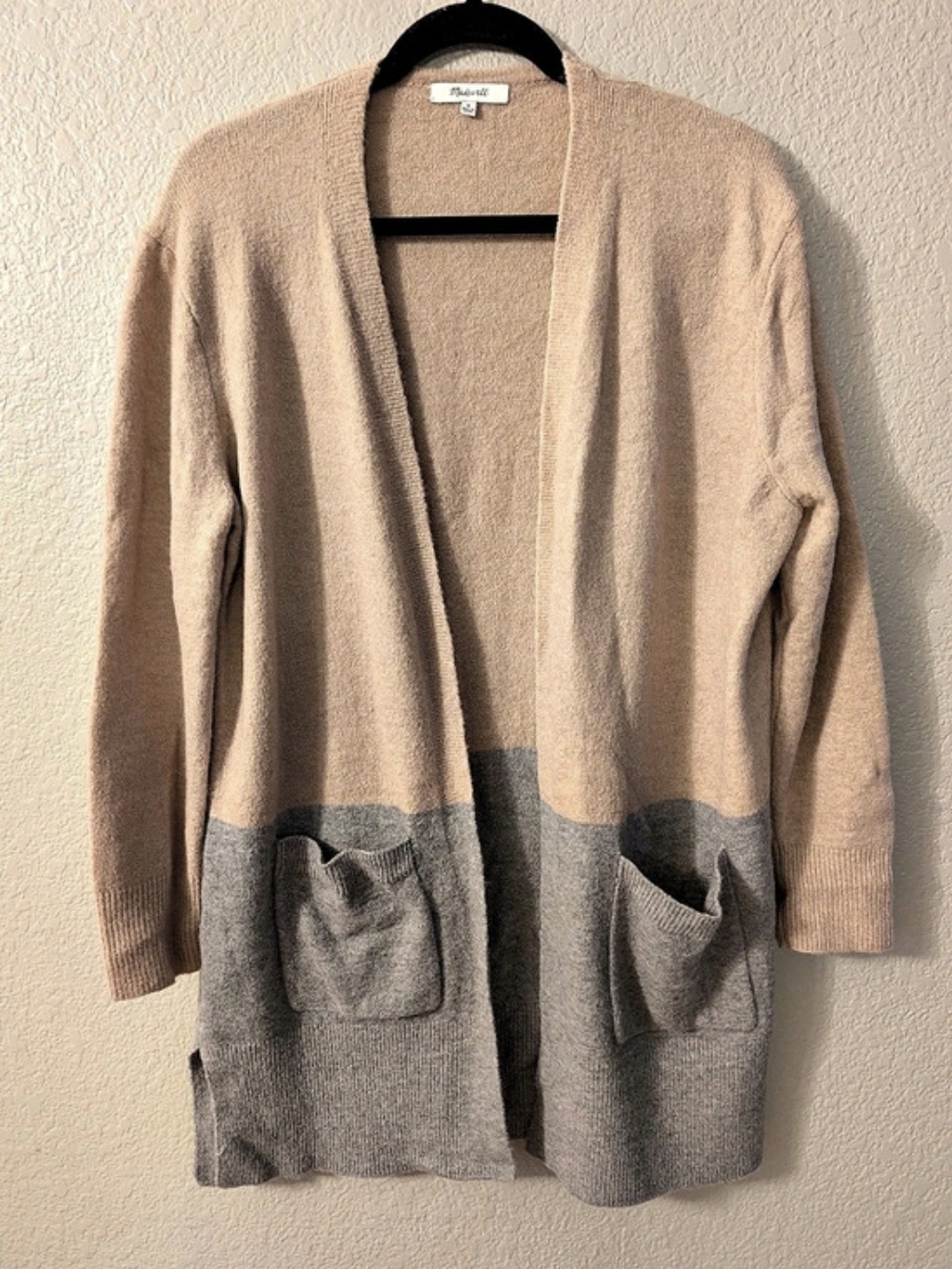 Madewell Kent Colorblock Cardigan Sweater Medium